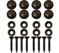 DGBRSM 8 tornillos decorativos de latón puro con tapas utilizados como tornillo de espejo, tornillos de fijación de espejo, tornillos autorroscantes (15 mm, bronce)