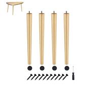 DGDHHSFJDJ 4 Patas de Madera Ajustables para Muebles - 30,5 cm, 20,3 cm, 15,2 cm y 10,16 cm, Soportes Rectos Resistentes para sofá y Mesa - Acabado en Madera, decoración Duradera para el hogar