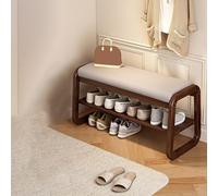 DGDHHSFJDJ Banco de almacenaje Beige con Zapatero y Cojines de Espuma de Alta resiliencia para Entrada, salón, Dormitorio y Pasillo - Elegante solución Nizer