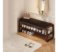 DGDHHSFJDJ Banco de almacenaje Beige con Zapatero y Cojines de Espuma de Alta resiliencia para Entrada, salón, Dormitorio y Pasillo - Elegante solución Nizer