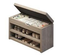 DGDHHSFJDJ Banco de almacenaje Beige con Zapatero y Cojines de Espuma de Alta resiliencia para Entrada, salón, Dormitorio y Pasillo - Elegante solución Nizer