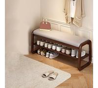DGDHHSFJDJ Banco de almacenaje Beige con Zapatero y Cojines de Espuma de Alta resiliencia para Entrada, salón, Dormitorio y Pasillo - Elegante solución Nizer