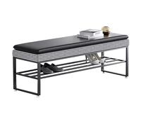 DGDHHSFJDJ Banco de Entrada de Madera con Zapatero y Estante de 2 Niveles. Soporta hasta 100 kg. Ideal para Guardar Zapatos y Accesorios en el Dormitorio. Disponible en 60/80/100 x 30 x 45 cm.