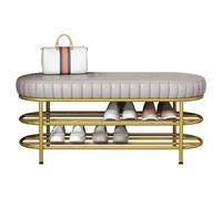 DGDHHSFJDJ Banco Moderno para la Entrada con Asiento tapizado en Piel. Fácil de Montar. Elegante Banco para cambiarse los Zapatos en Exteriores, Ideal para el salón y el Dormitorio.