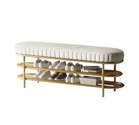 DGDHHSFJDJ Banco Moderno para la Entrada con Asiento tapizado en Piel. Fácil de Montar. Elegante Banco para cambiarse los Zapatos en Exteriores, Ideal para el salón y el Dormitorio.