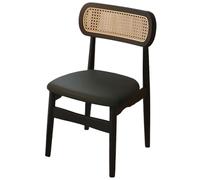 DGDHHSFJDJ Dining Chairs, Kitchen Side Chair with Minimalist Backrest & Upholstered Seats, for Dining Room Living Room Bedroom Studio(Black,1PCS)