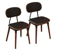 DGDHHSFJDJ Dining Chairs, Minimalist Breakfast Chairs with Comfortable Backrest & Upholstered PU Leather for Dining Room Living Room Bedroom Studio(Brown,2PCS)