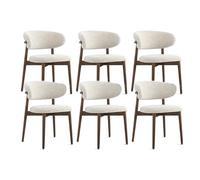 DGDHHSFJDJ Juego de 6 sillas de Comedor con Patas de Madera y Respaldo Curvo, fáciles de Montar, Sala de Estar, Cocina, Restaurante, cafetería y bistró.