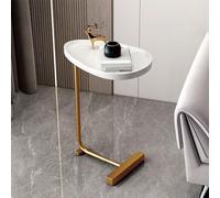 DGDHHSFJDJ Mesa Auxiliar en Forma de C con Patas metálicas. Mesa Auxiliar pequeña y Moderna para Sala de Estar y Dormitorio. Bandeja versátil para sofá.