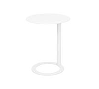 DGDHHSFJDJ Mesa Auxiliar Moderna en Forma de C para Sala de Estar y Dormitorio, Mesa de Centro Redonda con Estructura metálica y diseño Que Ahorra Espacio para áreas pequeñas.