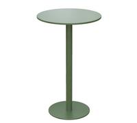 DGDHHSFJDJ Mesa de Bar de Metal para Exterior, Redonda, de Hierro, para Patio, Pub, jardín, Patio, Piscina, Superficie Impermeable y Estructura Resistente, Color Verde, Mesa de Comedor Alta.