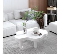 DGDHHSFJDJ Mesa de Centro de Madera con Forma de Nube - Diseño Irregular de 70 x 40 cm con 3 Patas. Un Toque Moderno para Salas de Estar y dormitorios.