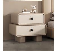 DGDHHSFJDJ Mesita de Noche Blanca con Dos cajones, Mesa Auxiliar de Madera, Mesa Auxiliar pequeña Que Ahorra Espacio para Dormitorio y Sala de Estar.