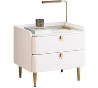 DGDHHSFJDJ Mesita de Noche Minimalista de Madera Maciza con 2 cajones para Dormitorio, Sala de Estar, balcón y Patio: una práctica solución de Almacenamiento. Elegante Mesa Auxiliar.