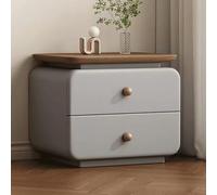 DGDHHSFJDJ Mesita de Noche Moderna de Madera Vintage con Dos cajones y estantes Abiertos de Estilo Retro. Elegante Mueble de Almacenamiento para Dormitorio y Sala de Estar.