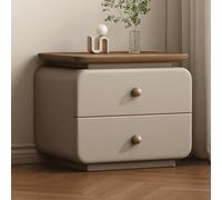 DGDHHSFJDJ Mesita de Noche Moderna de Madera Vintage con Dos cajones y estantes Abiertos de Estilo Retro. Elegante Mueble de Almacenamiento para Dormitorio y Sala de Estar.