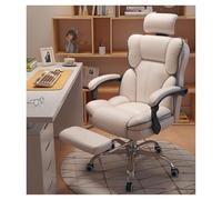 DGDHHSFJDJ Silla de Oficina ergonómica con Soporte Lumbar, Respaldo Ajustable, diseño Giratorio, Silla de Ordenador de Respaldo Alto con reposapiés, tapizada en Piel.