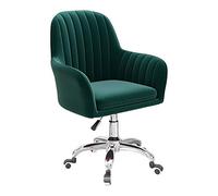 DGDHHSFJDJ Silla giratoria para Oficina en casa, con Ajuste de Altura de 42-52 cm y reposabrazos Acolchados. Altura Ajustable para Adaptarse a diversas Necesidades de Oficina en casa/Verde