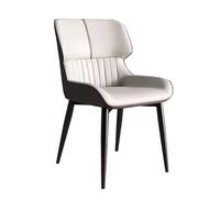 DGDHHSFJDJ Sillas de Comedor con Respaldo Alto, tapizadas en imitación de Poliuretano y Patas de Metal Resistentes para Cocina, Sala y Dormitorio.