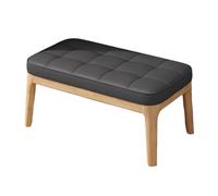 DGDHHSFJDJ Solid Wood Ottoman Shoe Bench, Modern Leather Shoe Bench with 2 Tier Storage, for Entry, Hallway, Living Room, Bedroom, Walk-in Closet(Yellow - Gray,72cm/28.35in)