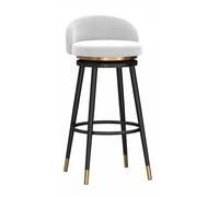 DGDHHSFJDJ Taburete de Bar Giratorio, sillas de Bar con Respaldo y reposapiés, tapizadas en Terciopelo for encimera de Cocina, Isla de Comedor.(75cm/29.5in)