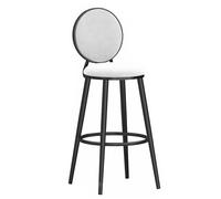DGDHHSFJDJ Taburetes de Bar de 65/75 cm, sillas de Bar tapizadas en Terciopelo con Respaldo y reposapiés de Metal, Ideales for mostradores, Bares en casa e Islas de Cocina.(Black-White,65cm/25.6in)