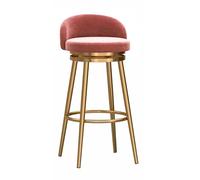 DGDHHSFJDJ Taburetes de Bar giratorios Modernos, Taburete de Bar de Desayuno con Respaldo y reposapiés, tapizado en Terciopelo for encimera de Cocina, Isla de Comedor.(65cm/25.6in)