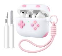 DGege Funda para Airpods Pro 3, bonito diseño de consola de juegos con cordón desmontable, silicona suave de cuerpo completo compatible con Apple AirPod Pro de 3ª generación con kit de limpieza, a
