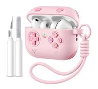 DGege Funda para Airpods Pro 3, bonito diseño de consola de juegos con cordón desmontable, silicona suave de cuerpo completo compatible con Apple AirPod Pro de 3ª generación con kit de limpieza, a