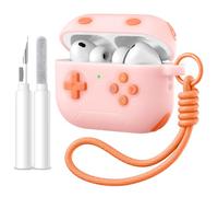 DGege Funda para Airpods Pro 3, bonito diseño de consola de juegos con cordón desmontable, silicona suave de cuerpo completo compatible con Apple AirPod Pro de 3ª generación con kit de limpieza, a