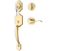 DGEJWMSC Cerradura de entrada for puerta doble de estilo moderno, manilla exterior de aleación de zinc for puertas principales(Brushed Copper)