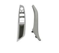 DGERFDJO Compatible con BMW Serie 5 F10 F11 F18, juego de conjunto de manija de puerta interior de cuero LHD(Gray 2pcs set)