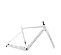 DGERFDJO Compatible con Cuadro de Bicicleta de Grava de Carbono BXT, Cuadro y Horquilla de Cable Completamente Oculto, Freno de Disco de Eje pasante de 27,5"(BXT Pearl White-A,58cm Matte)