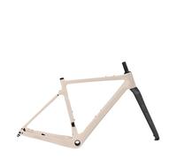 DGERFDJO Compatible con Cuadro de Bicicleta de Grava de Carbono BXT, Cuadro y Horquilla de Cable Completamente Oculto, Freno de Disco de Eje pasante de 27,5"(BXT Sand Dollar-B,54cm Matte)