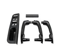 DGERFDJO Compatible con VW Bora/Golf 4, compatible con Jetta 1999-2004, juego de manijas de agarre for puerta interior de fibra de carbono LHD, juego delantero y trasero(LHD 8PCS)