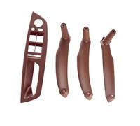DGERFDJO Compatible for BMW X5 E70 / X6 E71 2007-2014 LHD, juego de molduras de tirador de panel interior de manija de puerta interior delantera y trasera(Brown 4PCS)