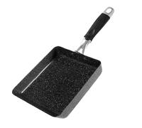 DGERFDJO Sartén for tortilla japonesa/Sartén Tamagoyaki, sartén rectangular antiadherente for huevos con tapa y espátula, aleación de aluminio(PAN ONLY 02)