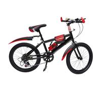 dgfedeg Bicicleta de montaña de 20 pulgadas, bicicleta de montaña de 7 marchas, con guardabarros, botella de agua, campana de brújula, capacidad de carga de 85 kg, bicicletas de montaña (rojo)