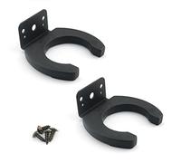 DGHAOP 2 clips de micrófono negros de 44 mm de identificación para micrófono, abrazadera tipo montaje en pared con tornillos