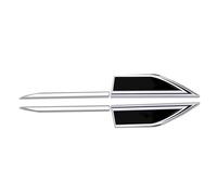 DGHBNP Ajuste para MG HS EHS MG3 MG5 MG6 MG7 GT RX5 ZT RX8 Guardabarros de Puerta de Coche Insignia de Hoja Lateral Protector de carrocería de Coche Decoración de ventilación Lateral(Black)