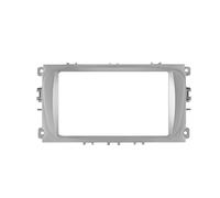 DGHBNP Marco Radio Fascia Marco Radio de Coche 2 DIN de 7 Pulgadas con Marco de Fascia Compatible con Ford Focus 2, S-MAX, Mondeo, DVD, Panel Interior de Audio para salpicadero.(Silver-Frame)