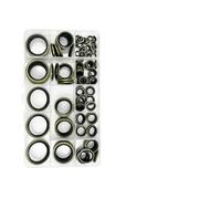DGHBNP retn de Aceite Arandela Adherida para Tubería Aceite Caucho Hidráulico Alta Presión, Compatible con Anillos Sellado M6-M14 M24 Combinados(120PCS M5-M24)