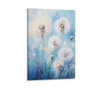 DGHFOP Póster de hojas de diente de león para pared, lienzo decorativo para sala de estar, dormitorio, 20 x 30 cm, estilo marco