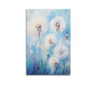 DGHFOP Póster de hojas de diente de león para pared, lienzo decorativo para sala de estar, dormitorio, 20 x 30 cm, estilo sin marco