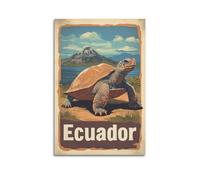 DGHFOP Póster decorativo en lienzo de estilo retro de Isla Galápagos, Ecuador, para sala de estar, dormitorio, 40 x 60 cm, estilo sin marco