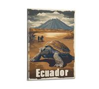 DGHFOP Póster decorativo en lienzo de estilo retro de Isla Galápagos, Ecuador, para sala de estar, dormitorio, 60 x 90 cm, estilo marco