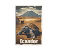 DGHFOP Póster decorativo en lienzo de estilo retro de Isla Galápagos, Ecuador, para sala de estar, dormitorio, 60 x 90 cm, estilo sin marco