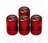 DGHJJ 4uds Tapones de Válvula de Neumático para Mini Cooper S Logo JCW R53 R55 F54 f55 F56 F60 Zubehör, Tapa de Válvula de Coche de Neumáticos de Aluminio Anodizado Tapas Antipolvo para Ruedas
