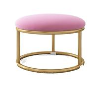 DGHNBMGNG Taburete bajo con Cojines, Ideal for Sala de Estar, Dormitorio y Entrada. Estructura de Metal Resistente.(Pink)