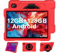 Dghrti Tablet 10 Pulgadas Andorid 12GB+128GB+1TB TF Tablet Familiar, WiFi 5G+2.4G, Cores 2.0Ghz, Bluetooth 5.0, 6000mAh, 8 Cores, 8MP+5MP, con Funda EVA(Rojo)